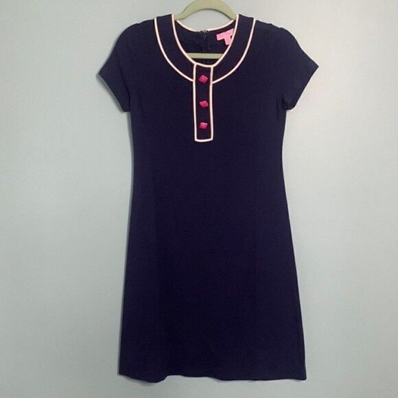 Lilly Pulitzer Button Stretchy Shift Dress - Picture 1 of 8